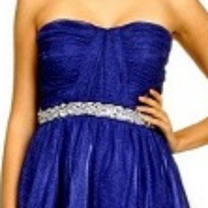 Gabriella Rocha Blue Shimmer Graduation Short Gown